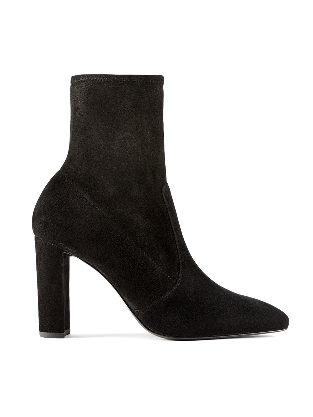 Black Suede High Heel Ankle Boot